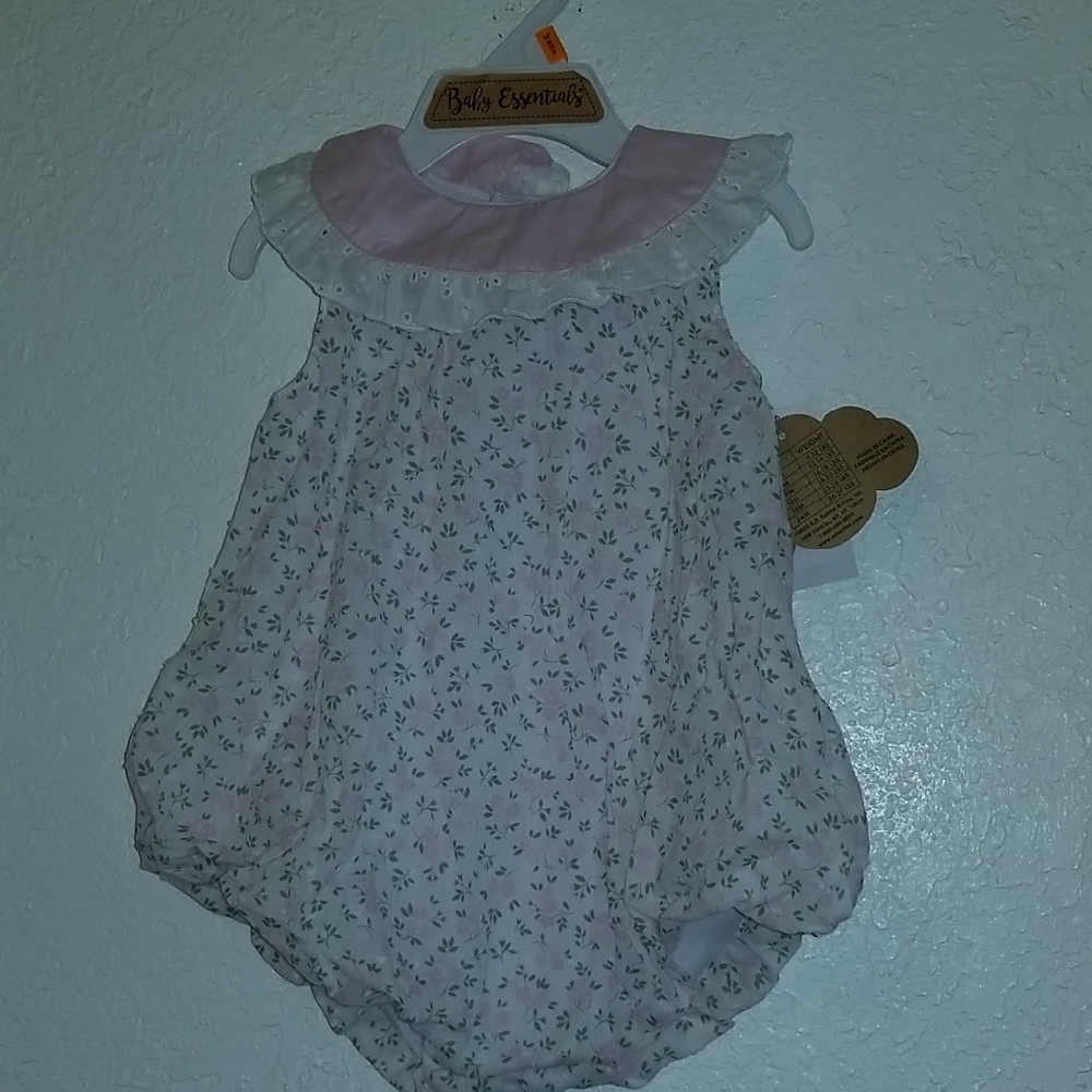 Baby Essentials Pink Floral Romper